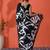Black embellished floral printed digital printed satin saree with blouse piece