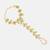 Gold plated kundan green haathphool