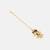 Gold plated kundan white beaded maang-tikka