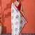 White embellished floral printed digital printed satin saree with blouse piece