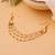 Gold plated kundan white beaded multi layered hair pin
