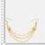 Gold plated kundan white beaded multi layered hair pin