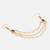 Gold plated kundan blue stone multi layered hair pin