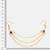 Gold plated kundan blue stone multi layered hair pin