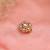 Gold plated kundan white stone hair pin