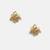 Gold plated kundan grey beaded maang tikka with earrings