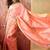 Peach women floral printed linen blend ready to wear saree