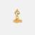 Gold plated kundan peach beaded maang tikka with earrings