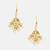 Gold plated kundan white beaded maang tikka with earrings