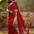 Red bandhani georgette foil sarees
