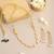 Gold plated kundan white stones necklace-sets