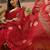 Red bandhani georgette foil sarees