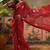 Red bandhani georgette foil sarees