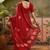 Red bandhani georgette foil sarees