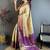 Cream woven design zari silk blend handloom kanjeevaram saree