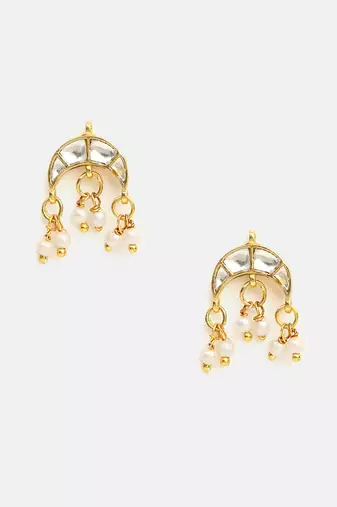 Gold plated kundan pink stone beaded necklace-sets
