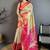 Cream woven design zari kanjeevaram saree with unstitched blouse piece