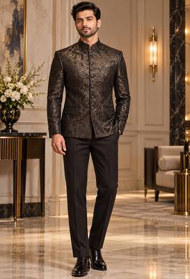 Black jodhpuri bandhgala ethnic wear 1