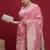 Pink ethnic motifs banarasi fastive saree