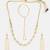 Gold plated kundan white beaded necklace set with haathphool