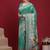 Teal ethnic motifs banarasi fastive saree