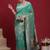 Teal ethnic motifs banarasi fastive saree