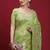 Green ethnic motifs banarasi fastive saree