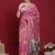 Pink ethnic motifs banarasi fastive saree
