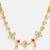 Gold plated kundan pink stone necklace set with maang tikka