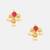 Gold plated kundan pink stone necklace set with maang tikka