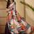 Multicolor multi satin printed sarees