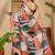 Multicolor multi satin printed sarees