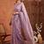 Lavender floral beads and stones tissue designer saree