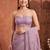 Lavender floral beads and stones tissue designer saree