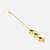 Gold plated kundan green stone necklace set with maang tikka and haathphool