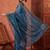 Teal floral beads and stones tissue designer saree
