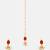 Gold plated kundan red stones necklace set with maang tikka and haathphool