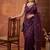 Purple floral beads and stones tissue designer saree