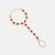 Gold plated kundan red stones necklace set with maang tikka and haathphool