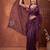 Purple floral beads and stones tissue designer saree
