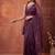 Purple floral beads and stones tissue designer saree