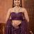 Purple floral beads and stones tissue designer saree