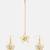 Gold plated kundan white stones floral maang tikka with earrings
