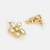 Gold plated kundan white stones beaded floral maang tikka with earrings