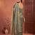 Olive floral embroidered tissue designer saree