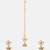 Gold plated kundan grey beaded maang tikka with earrings