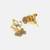Gold plated kundan grey beaded maang tikka with earrings