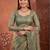 Olive floral embroidered tissue designer saree