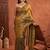 Olive floral embroidered tissue designer saree