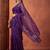 Purple floral embroidered tissue designer saree